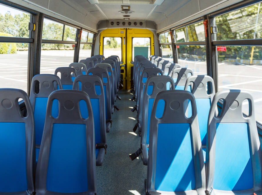 Dettaglio interno scuolabus